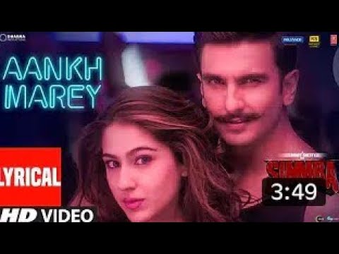 SIMMBA: Aankh marey।Ranveer singh, sara Ali khan।New Hindi song 2019।।