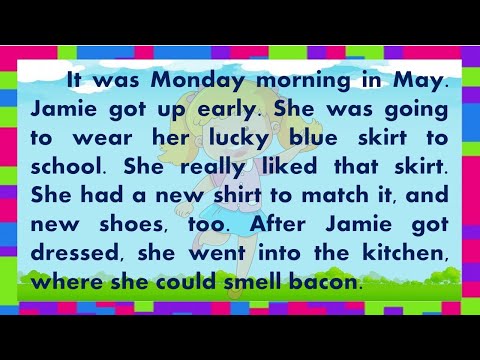 Reading Comprehension for Third Grade Level with voice over