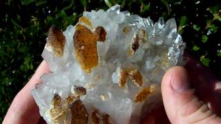 preview picture of video 'Arkansas Quartz Crystal Cluster W/ Adularia Orthoclase'