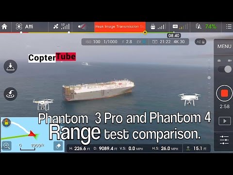 Phantom 4 and Phantom 3 Pro RANGE test comparison
