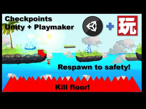 2D Platformer with Unity and Playmaker - Check Point & Respawn