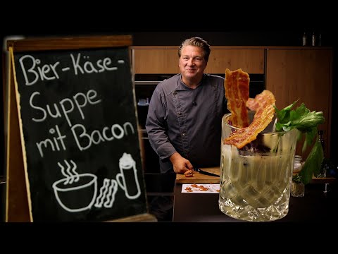 Bier-Käse Suppe - ein vegetarischer Herbsttraum (mit Bacon-Beilage) | Das schnelle Gericht