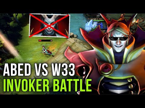 Abed vs w33 EPIC Invoker Battle - Insane Sunstrike Predicitons - Dota 2
