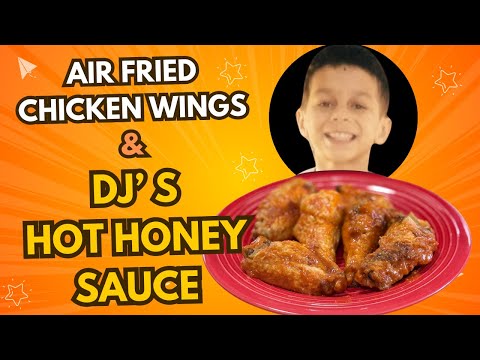 Crispy Air Fried Chicken Wings with Hot Honey Sauce