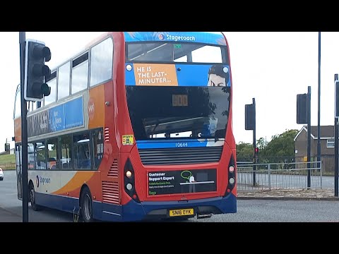 Full Route Visual: Stagecoach Northeast Service 11 North Kenton to West denton Shops 10644/SN16 OYK.