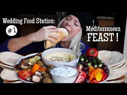 Mediterranean Feast Mukbang | Wedding Food Station #1!