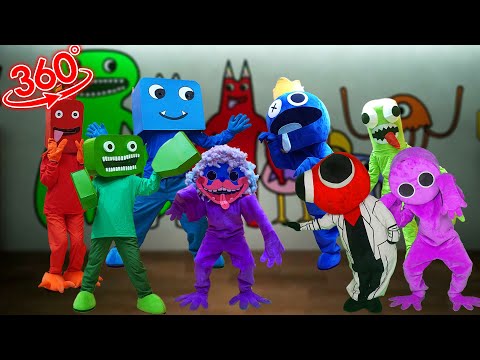 VR 360° NEW Rainbow Friends VS Garten of Banban In Real Life 🎶 FNF' (Roblox Rainbow Friends)