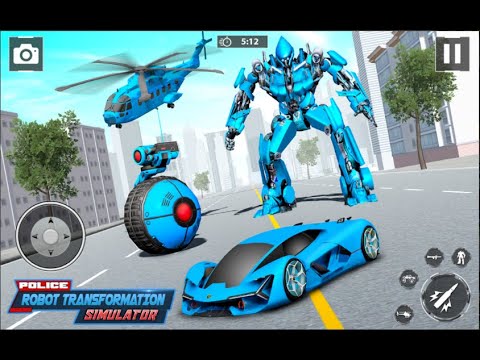 US Police Robot Transform Helicopter Wars Trenzy Helicopter Robot Android Gameplay