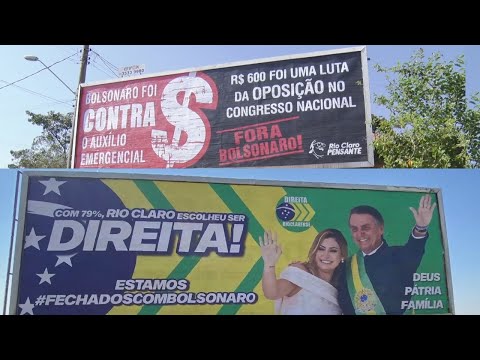 Debate político ganha espaço em outdoors de Rio Claro