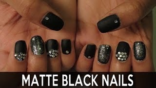 Matte Black Nail Tutorial | OffbeatLook