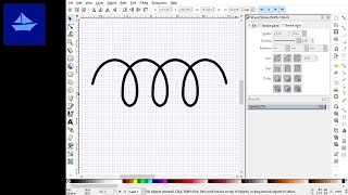 How to sketch a helix or coil or spring or inductor with  Inkscape easily.