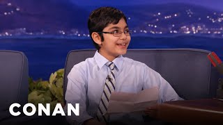 Child Prodigy Tanishq Abraham&#39;s Hilarious Science Jokes  - CONAN on TBS