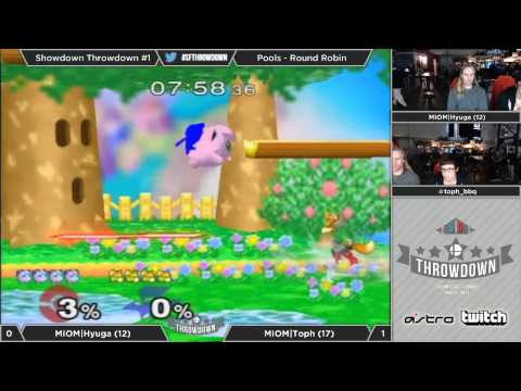 Melee Showdown Throwdown #1 - Pools: Round Robin - MIOM|Hyuga (Jigglypuff) vs MIOM|Toph (Fox)