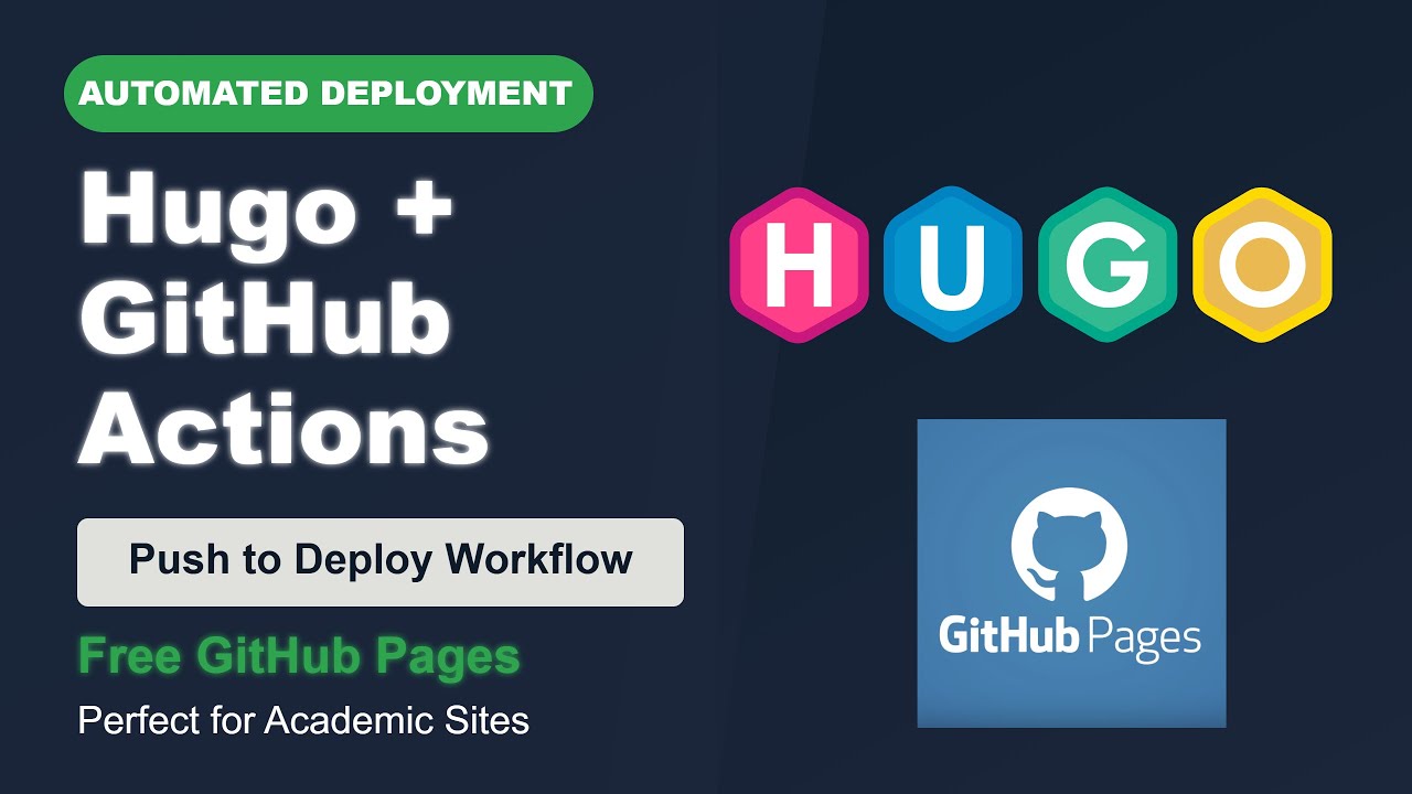 Hugo + GitHub Pages: Easy Website Deployment with GitHub Actions (Student/Researcher Guide)