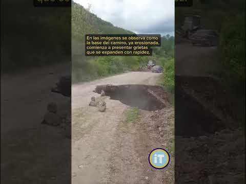 Impactante colapso de un camino rural en Potrero de Gonzalo, departamento Trancas #DiarioInfoTuc