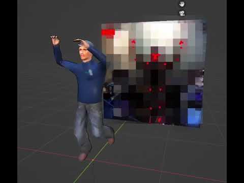 Blender script to animate skeletons using OpenCV & mediapipe