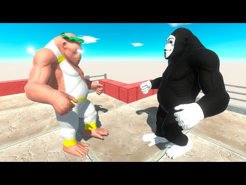 ⚡ GOD Goro The Giant vs HACKER Goro The Giant DEATH RUN - 🦖 Animal Revolt Battle Simulator 🦕