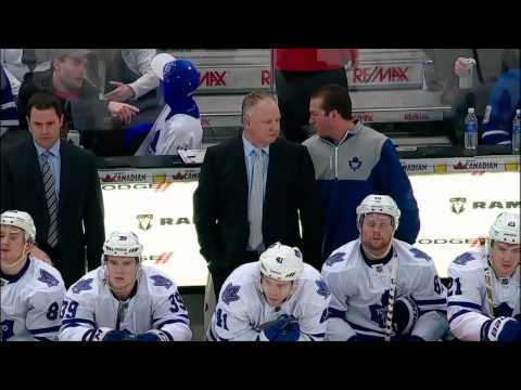 Chris Neil vs Frazer McLaren fight scrum Mar 30 2013 Toronto Maple Leafs vs Ottawa Senators NHL