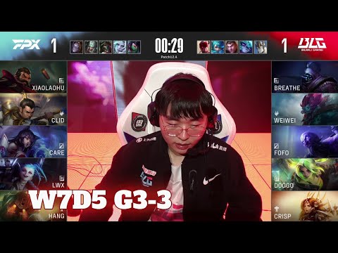 FPX vs BLG - Game 3 | Week 7 Day 5 LPL Spring 2022 | FunPlus Phoenix vs Bilibili Gaming G3