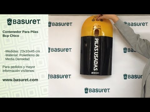 Bote Contenedor Para Separar Pilas De La Basura Y Reciclar | Mercado Libre