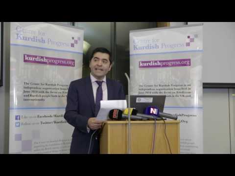 Ibrahim Dogus speaking at Newroz Reception