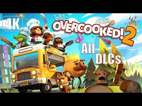 Overcooked 2 DLCs - Full Game Longplay Walkthrough 4K 60FPS