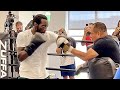 Terence Crawford LOOKS SHARP AF for Errol Spence Jr during Media Workout!