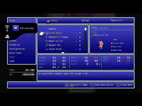Final Fantasy V: Pixel Remaster ~ Item Detector Trophy