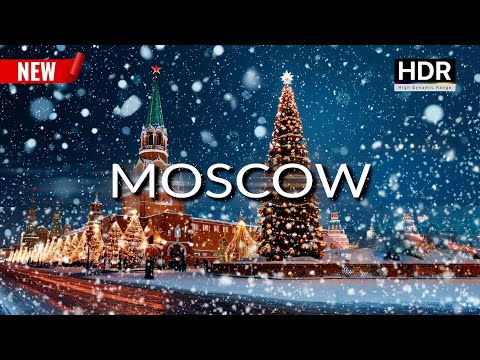 ❄️ Experience MOSCOW's MAGIC Snowfall 5 Hours Night Walk in • 4K HDR