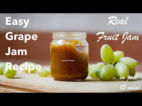 Grape Jam Recipe | easy homemade grape jam recipe | real fruit jam recipe | easy jam recipe