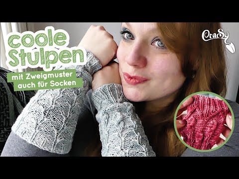 Stulpe "Rosemary" Stricken - plastisches Strukturmuster Schritt für Schritt auch für ToeUp Socken