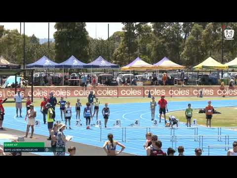 Boys U12 80m Hurdles Heat 9: 2025/26 State Combined Event Championships