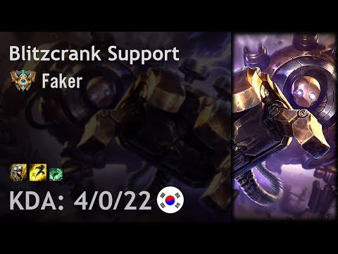 Blitzcrank Support vs Thresh - Faker - KR Challenger Patch 7.15