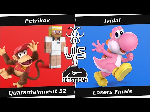 Quarantainment 52 Losers Finals - Petrikov (Diddy, Steve) Vs. Ividal (Yoshi) Smash Ultimate - SSBU