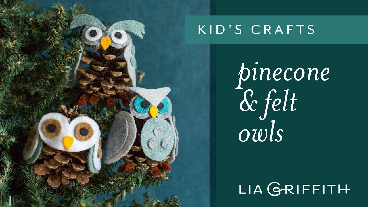 How to Make Pinecone Owls Using Felt