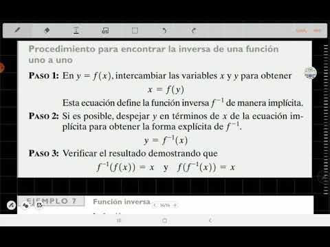 Funciones inversas - Encontrar la función inversa 2