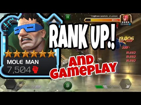 MCOC 6 STAR Mole-Man rank up and gameplay | insane damage showcase 😘