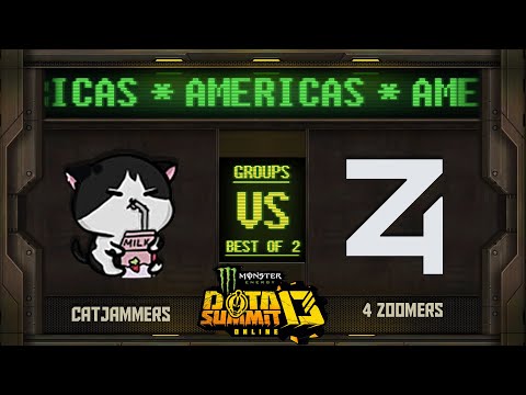 catJAMMERS vs 4Zoomers Game 1 - Monster Energy Dota Summit 13 Online NA/SA: Groups w/ Moxxi & Neph