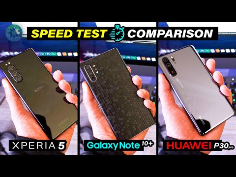 Sony Xperia 5 Vs Galaxy Note 10 plus Vs Huawei P30 pro | Speed Test with a Difference Video