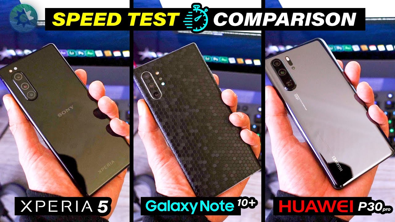 Sony Xperia 5 Vs Galaxy Note 10 plus Vs Huawei P30 pro | Speed Test with a Difference