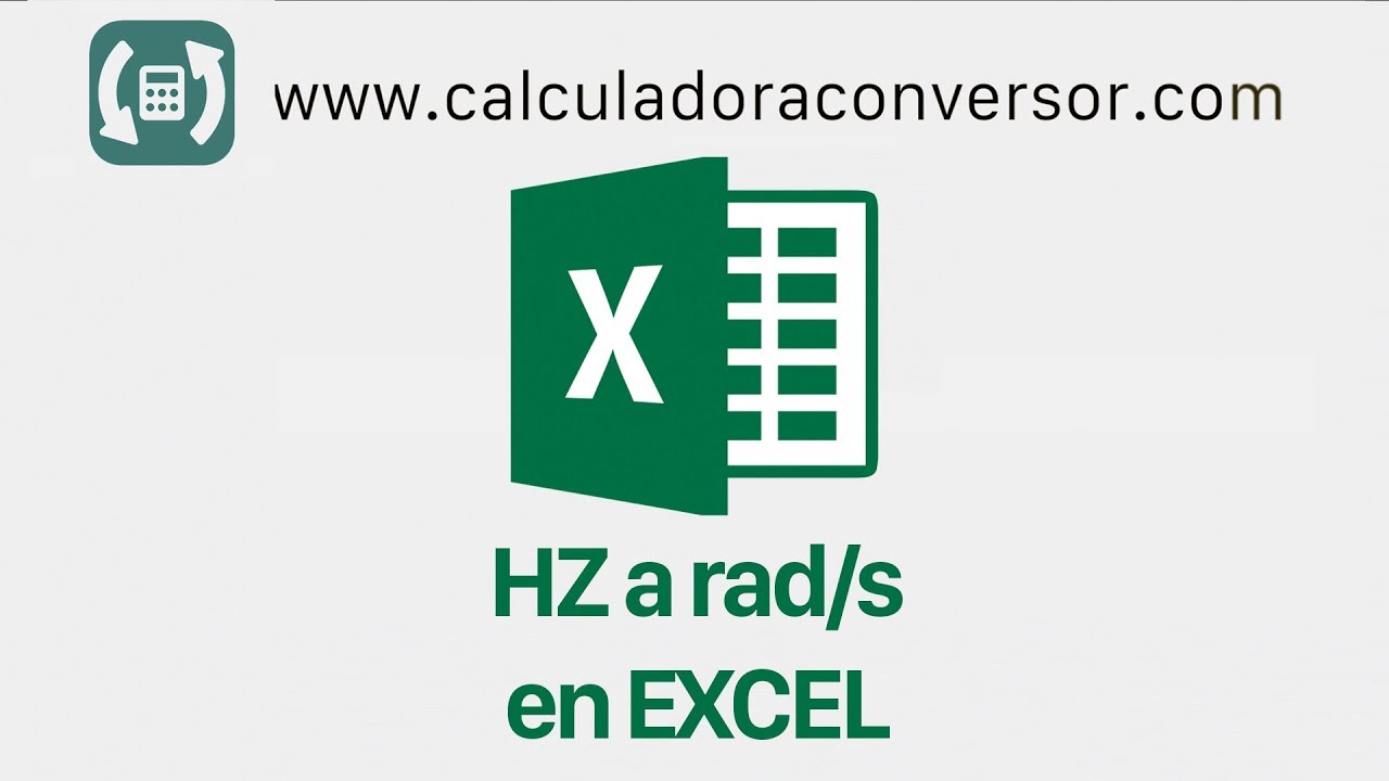 Hertz a radianes por segundo en Excel | HZ a rad/s