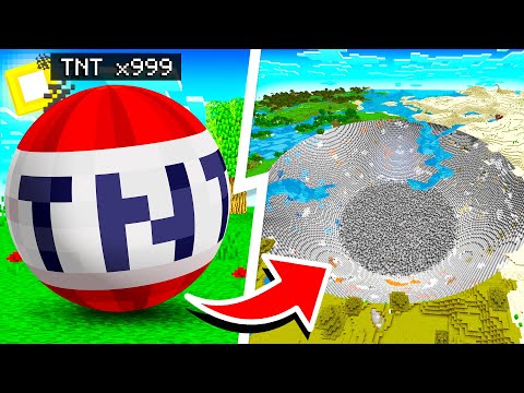 Destroying MINECRAFT With CURSED TNT! (realistic)
