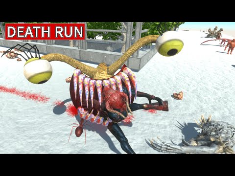 BRACHIOSAURUS BOSS ALIEN⚡DEATH RUN BLIZZARD⛄ - Animal Revolt Battle Simulator