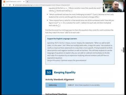 Open Up Resources 8th Grade Unit 4 Overview