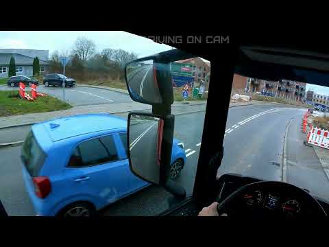 PoV Driving: Scania P410 Auto Transporter from Stenløse to Roskilde, Denmark. 11-01-2023