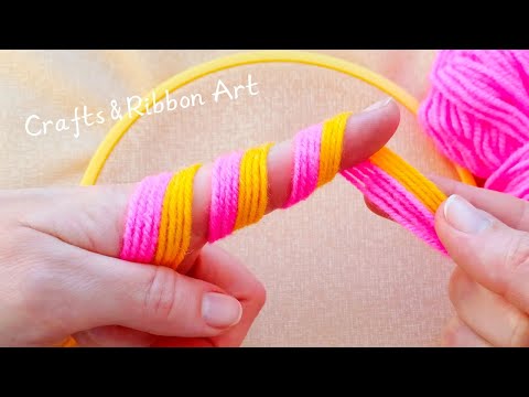 It's so Beautiful 💖🌟 Superb Woolen Flower Making Ideas with Finger - You will Love It - DIY Flowers
