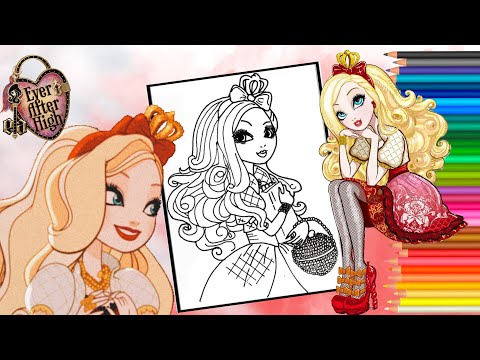 EVER AFTER HIGH | APPLE WHITE | coloring video  | coloração satisfatória