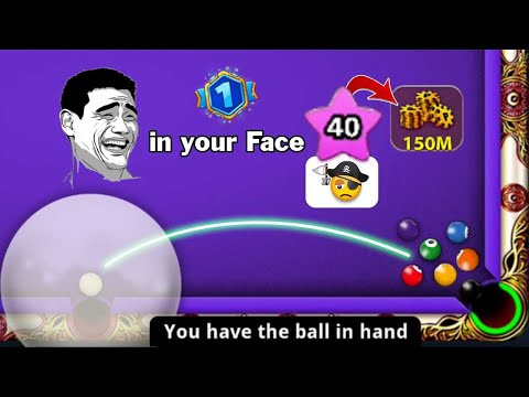 In your face 😂 Level 40 on Venice 150M Coins 1st in league 8 ball pool