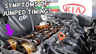 SYMPTOMS OF JUMPED TIMING CHAIN KIA SORENTO, KIA SPORTAGE