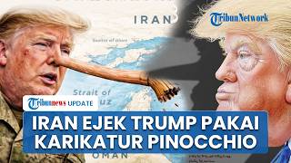 Media Iran Gambar Karikatur Pinocchio, Ejek Kebohongan Trump soal Dialog Rahasia Selat Hormuz